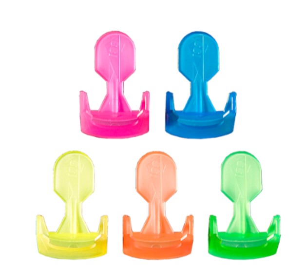 1.5mL Caplocks, Assorted - 100/bag, 10 bags/cs